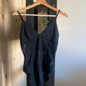 Mesh triangle top bodysuit